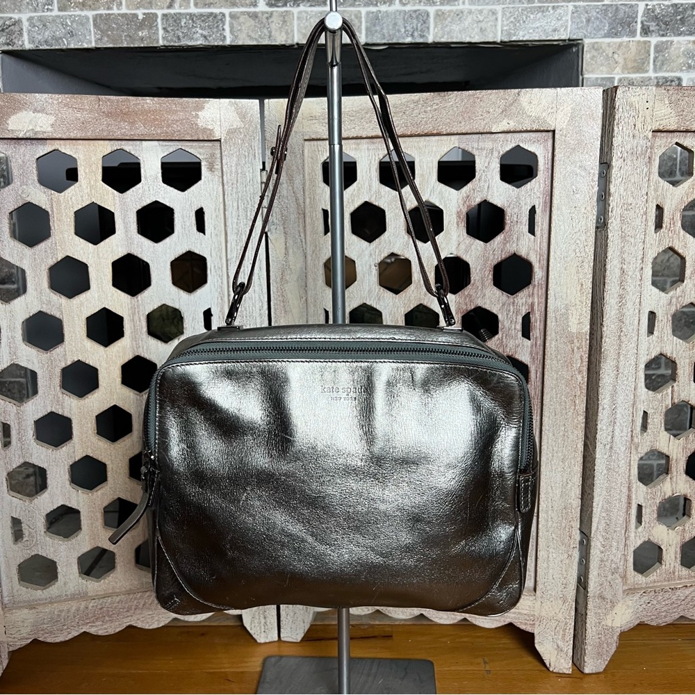 Kate Spade Metallic Silver Tablet Media Bag